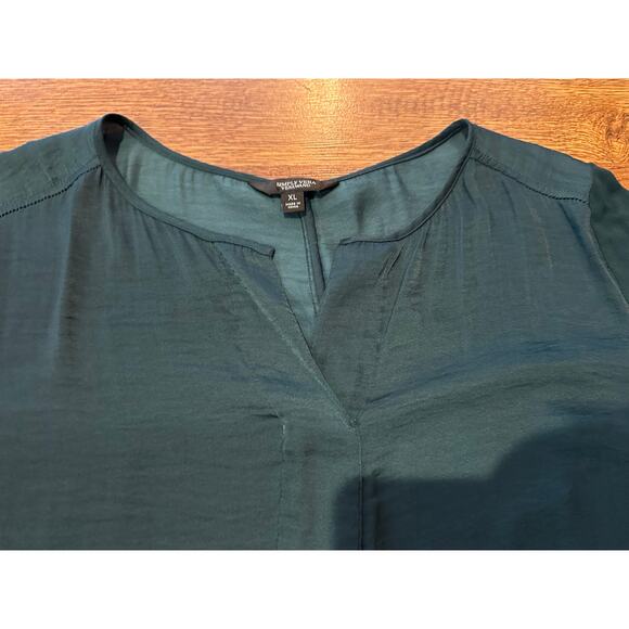 Simply Vera Vera Wang Women’s Long Sleeve Tunic Top Emerald Green Size XL - Picture 4 of 7
